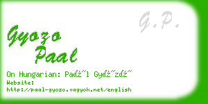 gyozo paal business card